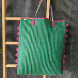 Vintage Kantha Tote Green