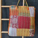 Vintage Kantha Tote Orange